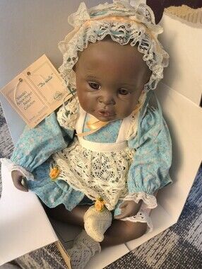 1991 Picture Perfect Knowles 'Danielle' Porcelain Baby Doll / Vintage / Black